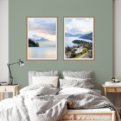 New Zealand Queenstown Lake Set of 2