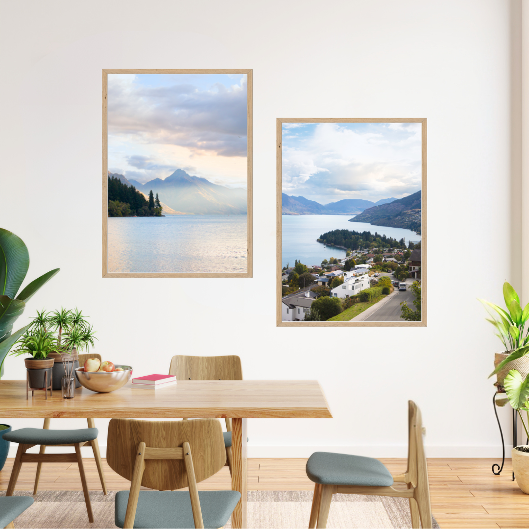 New Zealand Queenstown Lake Set of 2
