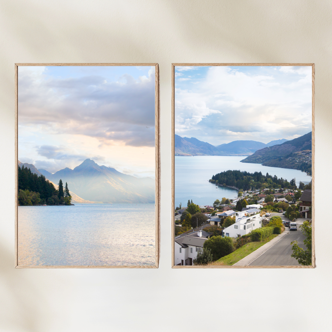 New Zealand Queenstown Lake Set of 2