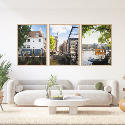 Amsterdam Canal Gallery Set of 3